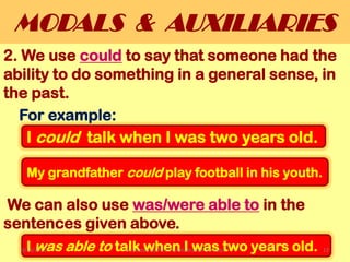 Modal auxiliary verbs | PPT