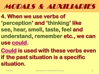 Modal auxiliary verbs | PPT