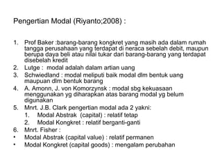 Modal dalam perusahaan | PPT