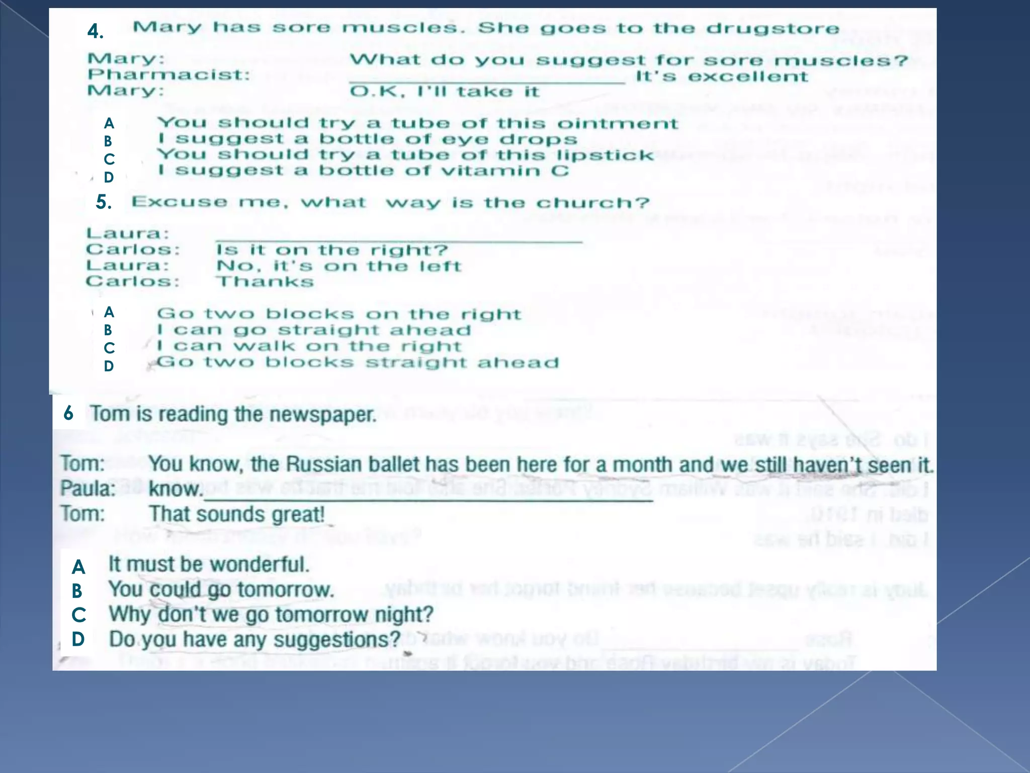 4.
A
B
C
D
5.
A
B
C
D
6
A
B
C
D