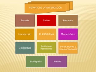 REPORTE DE LA INVESTIGACIÓN
 