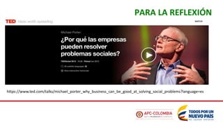 https://www.ted.com/talks/michael_porter_why_business_can_be_good_at_solving_social_problems?language=es
 