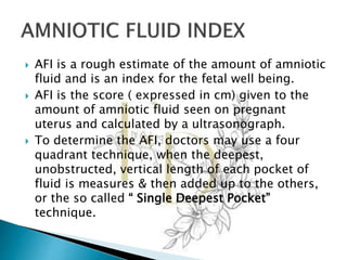 Afi Measure Modalities of diagnosis in pregnancy | PPTX