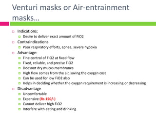 V Mask Fio2 Modalities of oxygen therapy in PICU 31 3-14 | PPTX