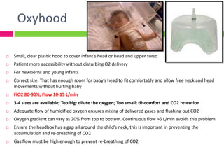 Modalities of oxygen therapy in PICU 31 3-14 | PPTX