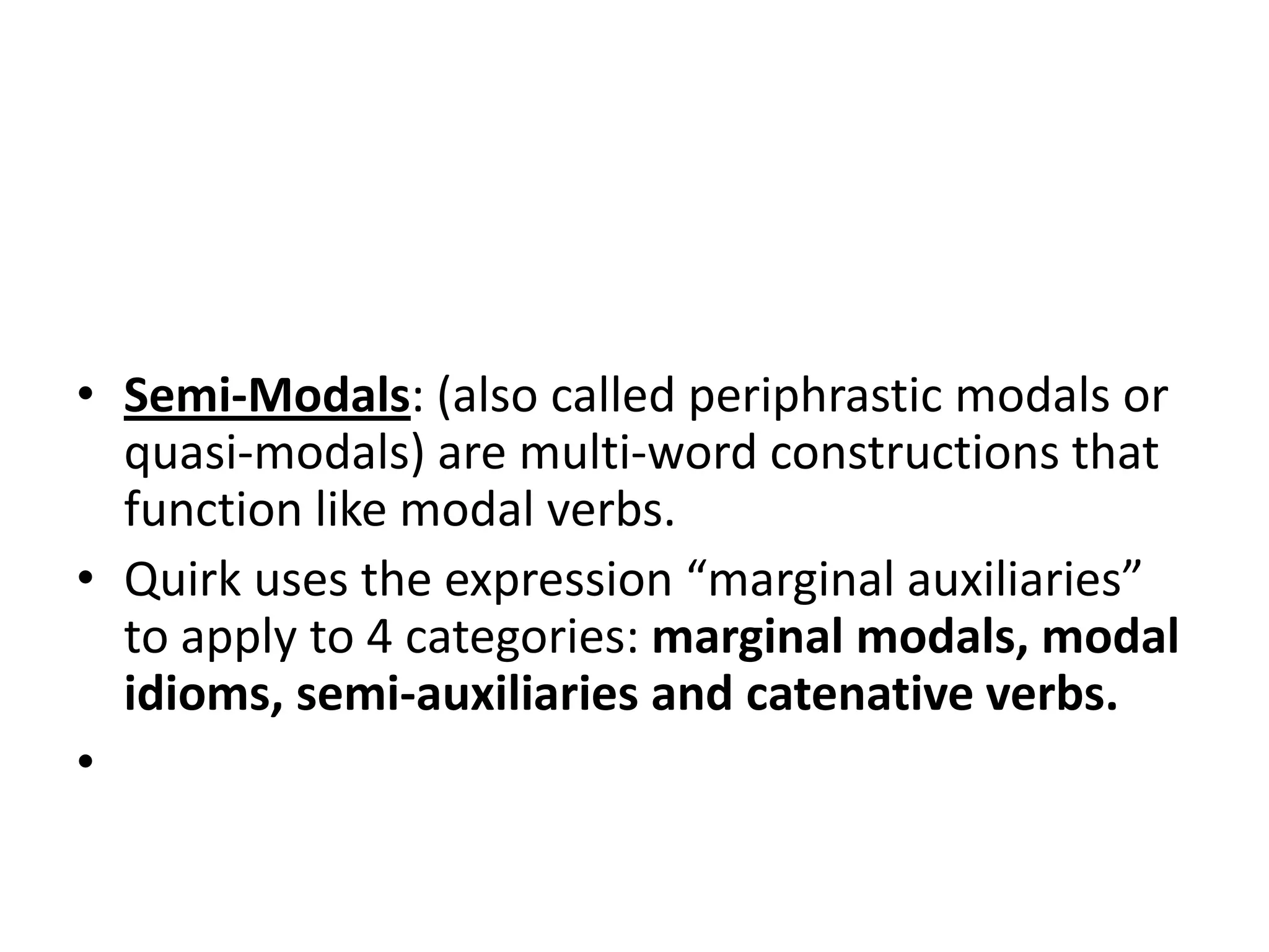 Modality and classification of modal auxiliaries | PPT