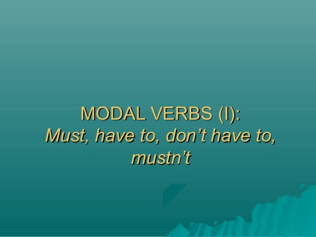 Modal of obligation