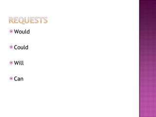 Would Could Will Can 