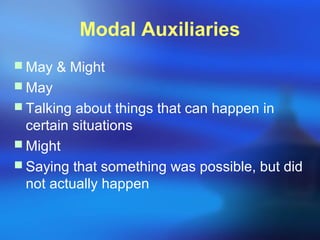 Using May Modals Modals | PPT