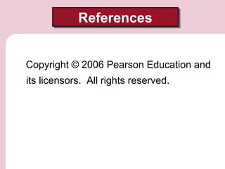 References
References
Copyright © 2006 Pearson Education and
its licensors. All rights reserved.

 