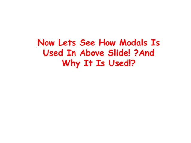 Modals class 10 | PPTX