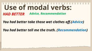 Modals and their functions for Grade 9 Lessons | PPTX