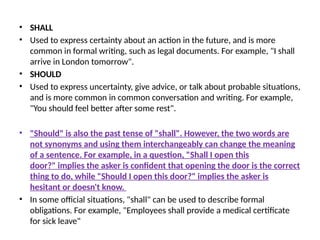 MODALS IN GRAMMAR ( IMORTANT TO UNDERSTAND | PPTX