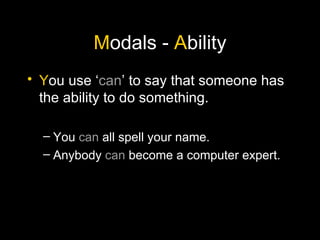 Modals - Ability | PPT