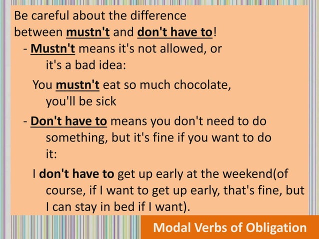 Modals of Obligation | PPTX