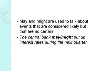 Likelihood Modals Using May Modals of possibility | PPTX