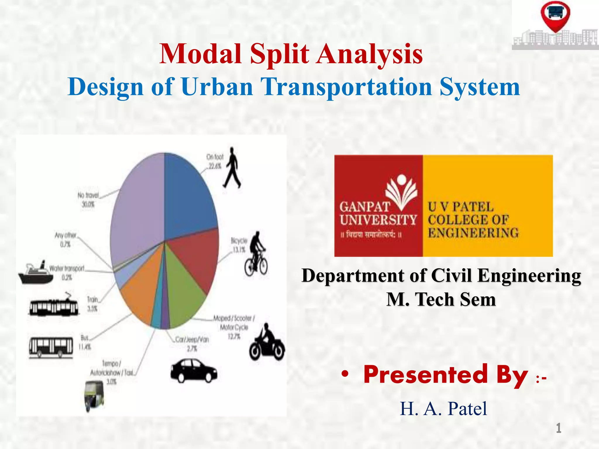 Modal split analysis | PPTX