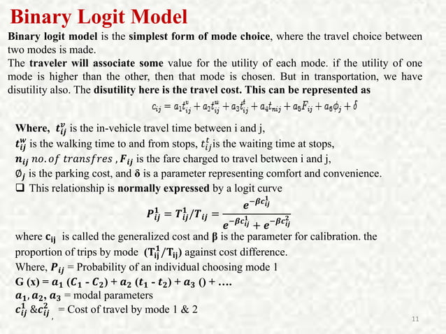 Modal split analysis | PPTX | Travel