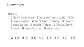 Answer key
 