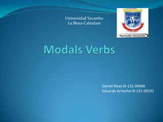 Daniel Rivas III-131-00466
Eduardo Arrieche III-131-00191
Universidad Yacambu
La Mora-Cabudare
 