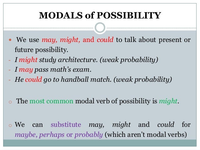 Might may could will probably. May might could разница. Probability глаголы. Предложения с can could May. Modals of possibility правила.