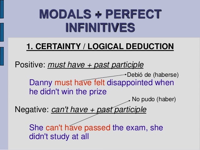 Modal Verbs With Perfect Infinitive / Using Perfect Infinitives With ...