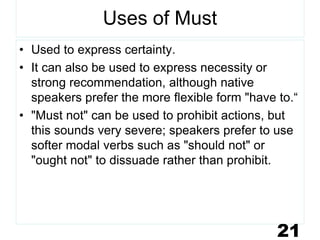 Modal verbs | PDF