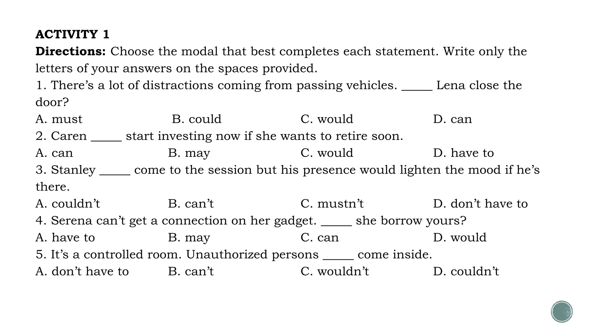 MODAL VERBS present future past usage speculations | PPTX