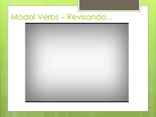 Modal Verbs – Revisando...
 
