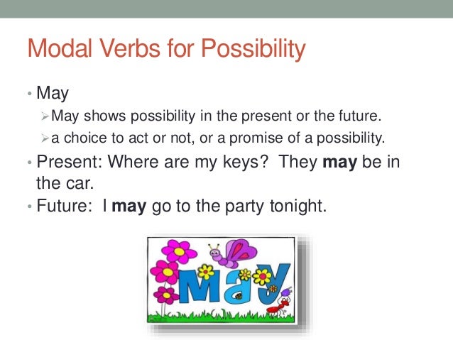 Modal verbs for possibility