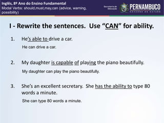 Modal Verbs should, must, may, can (advice, warning, possibility).ppt