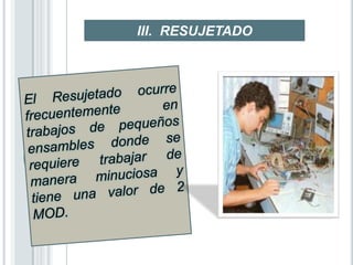 III. RESUJETADO
 