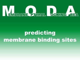 predicting
membrane binding sites
 