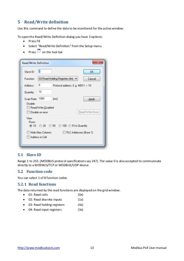 modbus poll slave modbus poll slave