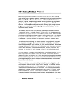 Modbus protocol reference guide | PDF