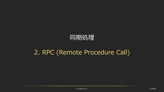 © historia Inc. #UE4DD
同期処理
2. RPC (Remote Procedure Call)
 