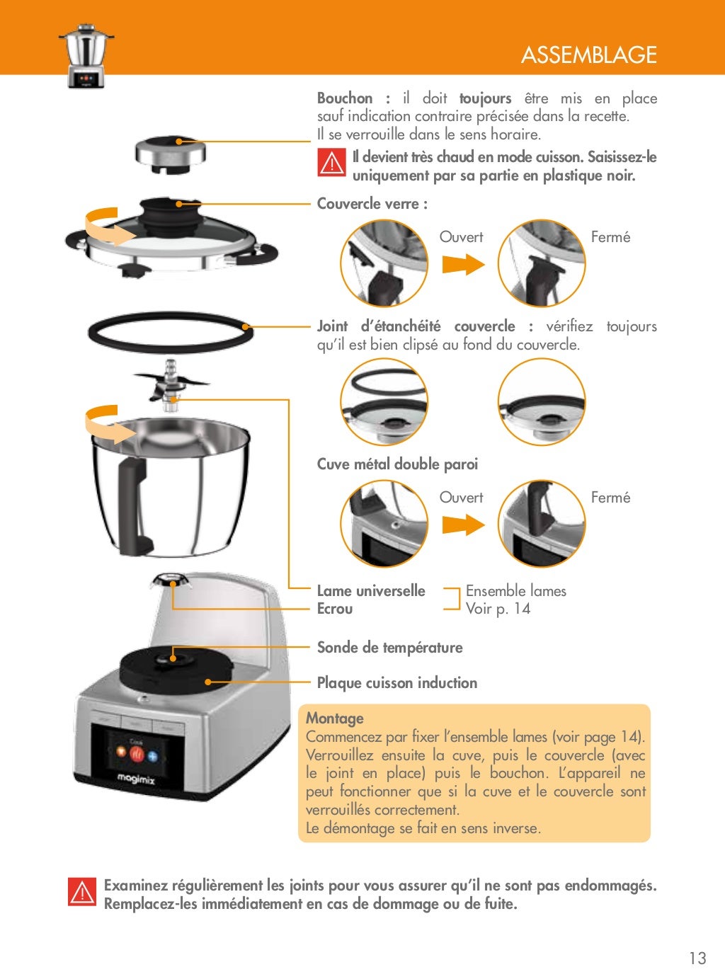 Mode d'emploi robot cuiseur Magimix Cook Expert