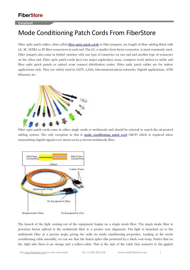Mode conditioning patch cords from fiber store