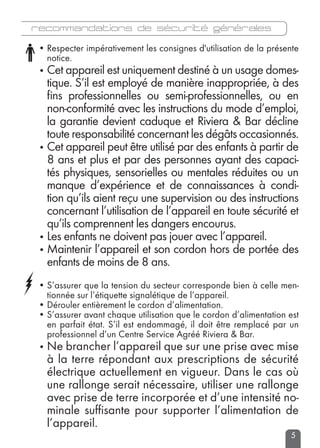 Deline Riviera Mode d'emploi grille pain riviera et bar gp 540a gp549a | PDF