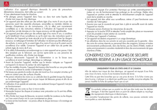 CONSIGNES DE SÉCURITÉ! CONSIGNES DE SÉCURITÉ !
L’utilisation d’un appareil électrique demande la prise de précautions
élémentaires nécessaires, dont celles qui suivent :
• Lisez attentivement toutes les directives.
• Ne plongez jamais l’appareil dans l’eau ou dans tout autre liquide, afin
d’éviter tout risque de choc électrique.
• Cet appareil peut être utilisé par des enfants âgés d'au moins 8 ans et par des
personnes ayant des capacités physiques, sensorielles ou mentales réduites ou
dénuées d'expérience ou de connaissance, s'ils (si elles) sont correctement
surveillé(e)s ou si des instructions relatives à l'utilisation de l'appareil en toute
sécurité leur ont été données et si les risques encourus ont été appréhendés.
• Cet appareil peut être utilisé par des enfants âgés d'au moins 8 ans, à condition
qu'ils bénéficient d'une surveillance ou qu'ils aient reçu des instructions quant à
l'utilisation de l'appareil en toute sécurité et qu'ils comprennent bien les dangers
encourus. Le nettoyage et l'entretien de l'utilisateur ne doivent pas être effectués par
des enfants, à moins qu'ils ne soient âgés d'au moins 8 ans et qu'ils soient sous la
surveillance d'un adulte. Conserver l'appareil et son câble hors de portée des
enfants âgés de moins de 8 ans.
• Si le câble d’alimentation est endommagé ou si votre appareil est en panne, il doit
être remplacé par le fabricant, son service après-vente ou une personne de
qualification similaire, afin d’éviter tout danger.
• Toujours déconnecter l’appareil de l’alimentation si on le laisse sans
surveillance et avant montage, démontage ou nettoyage.
• Avant de brancher l’appareil, vérifiez que la tension indiquée sur l’appareil
correspond à la tension du secteur de votre logement.
• Pour les modèles chromés, l’appareil doit toujours être branché sur une prise reliée
à la terre en utilisant le cordon d’alimentation d’origine.
• Ne laissez pas pendre le cordon du plan de travail ou d’un comptoir et évitez qu’il
entre en contact avec des surfaces chaudes.
• Ne jamais introduire les mains ou un ustensile dans la goulotte lorsque les disques
ou le couteau fonctionnent, pour ne pas risquer de blessures graves et afin de ne
pas endommager l’appareil.
• L’utilisation d’une spatule est autorisée, mais seulement lorsque l’appareil n’est plus
en fonctionnement.
• Ne mettez pas vos cuves au four à micro-ondes.
• Manipulez toujours les disques et couteaux avec précaution car ils sont très affûtés
et tranchants.
• Afin d’éviter tout risque de blessures, ne jamais installer les couteaux ou les disques
sur l’axe avant d’avoir mis la cuve correctement en place.
• La lame est très tranchante – ne jamais utiliser le disque éminceur si le montage est
incomplet.
• L’appareil est équipé d’un protecteur thermique qui arrête automatiquement le
moteur en cas de fonctionnement trop prolongé ou de surcharge. Mettez alors
l’appareil en position arrêt et attendez le refroidissement complet de l’appareil
avant de le remettre en marche.
• Cet appareil doit être utilisé sous surveillance, même s’il peut fonctionner sans
maintien de l’interrupteur.
• Assurez-vous que le couvercle est posé bien à plat et verrouillé avant de mettre
l’appareil en marche.
• N’essayez jamais d’entraver les mécanismes de sécurité.
• Appuyez sur la touche STOP et attendez l’arrêt complet des pièces en mouvement
avant de procéder à toute rotation du couvercle.
• N’utilisez pas l’appareil à l’extérieur.
• Cet appareil est destiné uniquement à un usage domestique.
• Les utilisations dans les cas suivants ne sont pas couvertes par la garantie : dans
des coins de cuisines réservés au personnel dans des magasins, bureaux et autres
environnements professionnels, dans des fermes, par les clients d’hôtels, motels et
autres environnements à caractère résidentiel et dans des environnements de types
chambres d’hôtes.
CONSERVEZ CES CONSIGNES DE SECURITE
APPAREIL RESERVE A UN USAGE DOMESTIQUE
UNIQUEMENT POUR LES ETATS-UNIS ET LE CANADA
Afin de réduire tout risque de choc électrique, cet appareil est équipé d’une fiche
avec mise à la terre, munie d’une troisième broche (de terre).
Cette fiche ne peut être branchée que sur une prise de terre. Si la fiche n’entre pas
dans la prise, s’adresser à un électricien qualifié pour installer une prise adaptée. Ne
jamais modifier la fiche de quelque façon que ce soit.
Ce symbole indique que ce produit ne doit pas être traité avec les déchets
ménagers. Il doit être apporté dans un point de collecte adapté au recyclage
des équipements électriques et électroniques.
Pour connaître l’emplacement des points de collecte, vous pouvez contacter votre
municipalité ou votre déchetterie.
INSTALLATION ELECTRIQUE
PROTECTION DE L’ENVIRONNEMENT
32
 