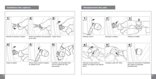 13 14
Installation des capteurs Remplacement des piles
Dévissez le capteur
Suivez les instructions d’installation
des capteurs expliquées
précedemment
Dévisser le bouchon d’origine
Vissez le capteur Contrôler une éventuelle fuite
d’air en projetant de l’eau
savonneuse
Serrez l’écrou contre le capteur
en utilisant la clé
Changez la pile (CR 1632)Dévissez la face arrière du
capteur en utilisant l’outil spécial
fourni
Enlevez la rondelle
F.L.
Dévissez l’écrouInsérer la protection anti-poussière
sur la valve
Vissez l’écrou
 