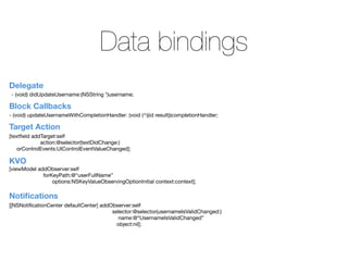 Data bindings
 