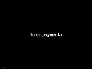loan payments
181
 