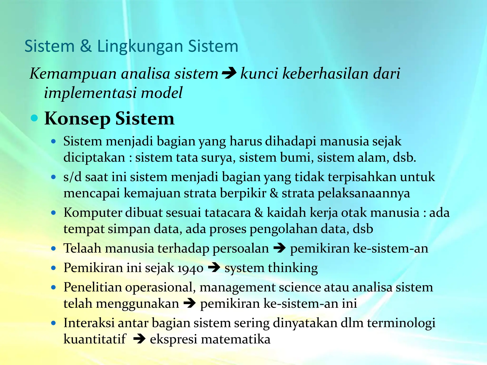model simulasi sistem informasi pada yang merupakan program komputer | PPT