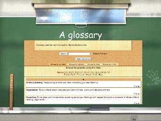 A glossary 