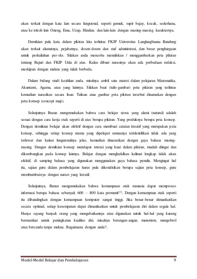 Model Model dalam Belajar dan Pembelajaran (Makalah 