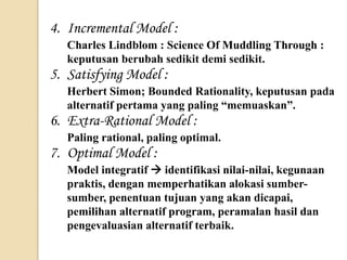 Extra Rational Model Model model dalam public policy | PDF