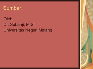 Sumber: Oleh: Dr. Subanji, M.Si. Universitas Negeri Malang 