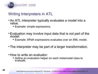 ATL tutorial - EclipseCon 2009 | PDF
