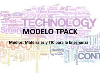 MODELO TPACK
Medios, Materiales y TIC para la Enseñanza

 